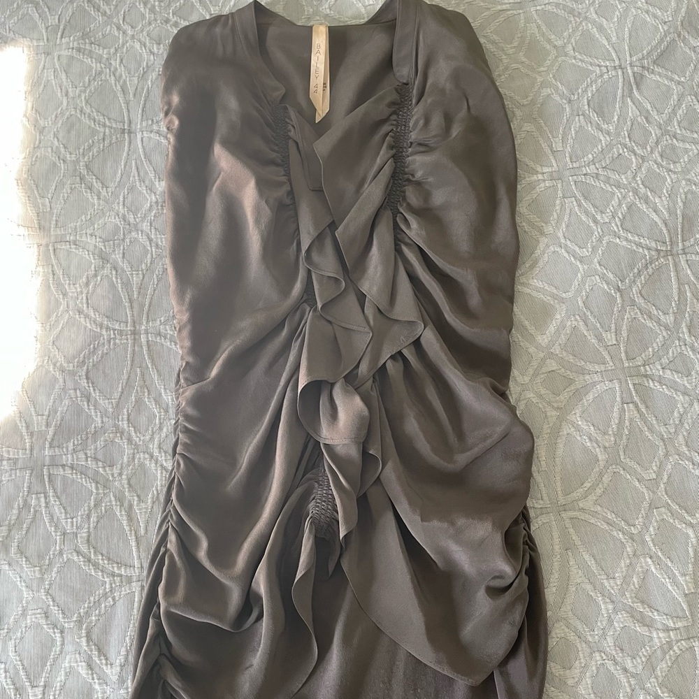 Cute ruffle shirt silk